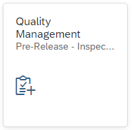 qm_pre_release_inspectionlot poconarum - Qualitätsmanagement
