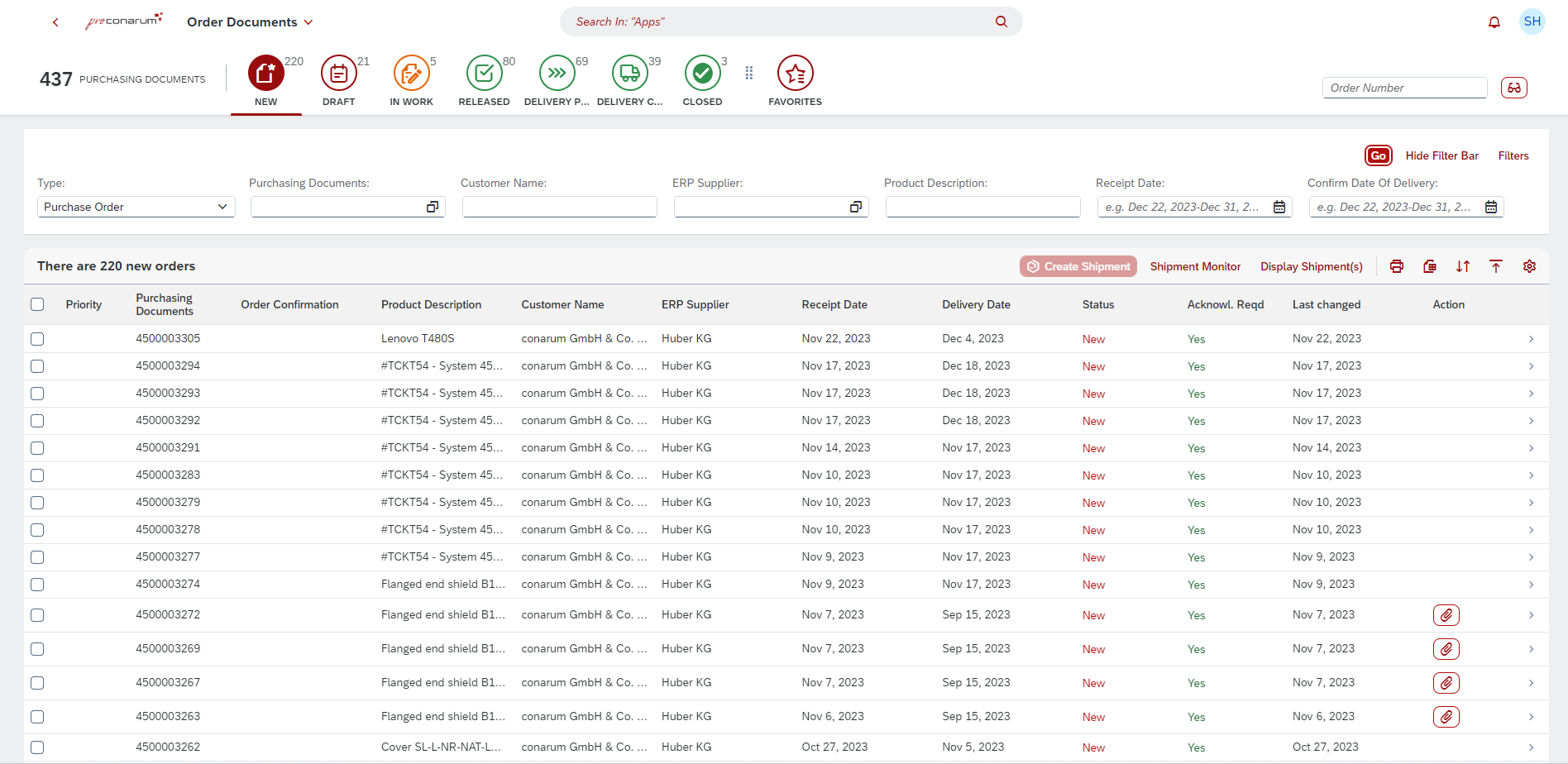 Puchasing Documents and Scheduling Agreements