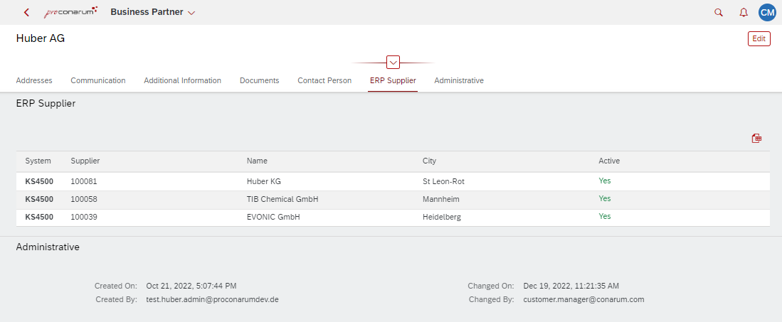 cloud business partner customer view erp supplier assignment