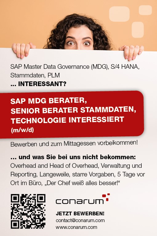 SAP MDG Berater  Stammdaten, material master