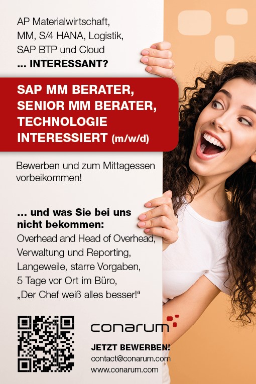 SAP MM Berater, Materialwirtschaft, Logistik